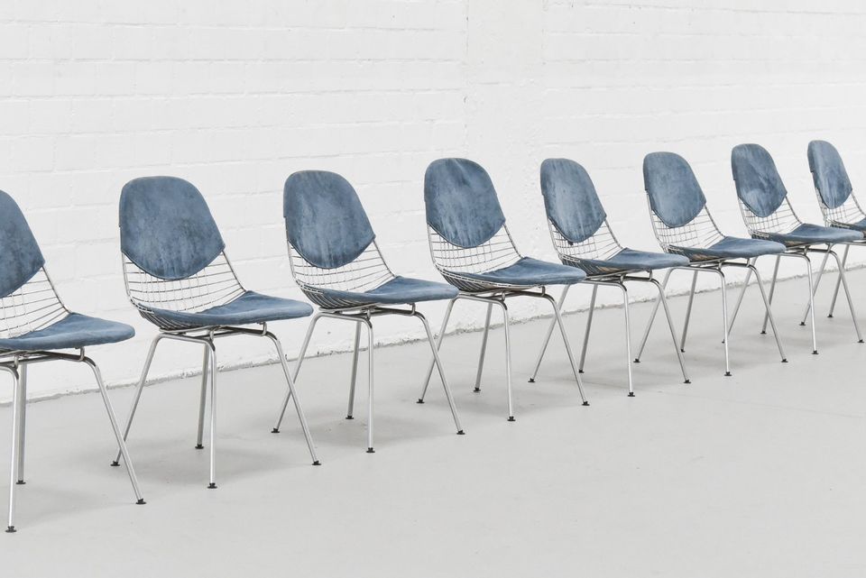 8x Charles Eames Wire Chair DKX von Vitra in Centrum