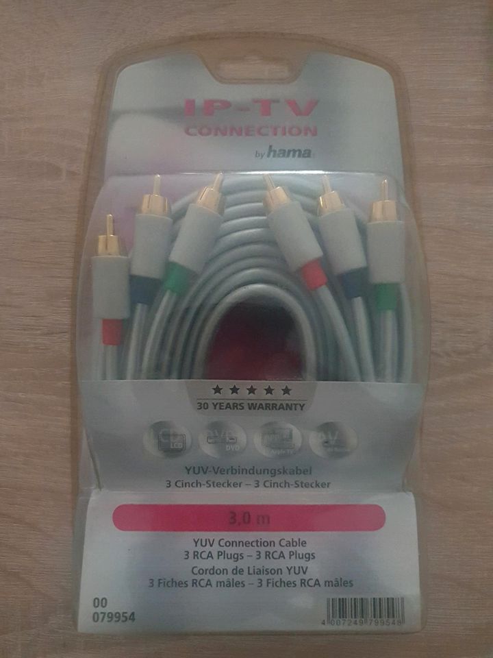 Hama IP-TV Connection YUV - Verbindungskabel 3,0 m NEU in Neuss