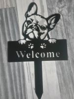 Gartenstecker 3D Welcome Bully frenchie Bulldogge hund Sachsen-Anhalt - Staßfurt Vorschau