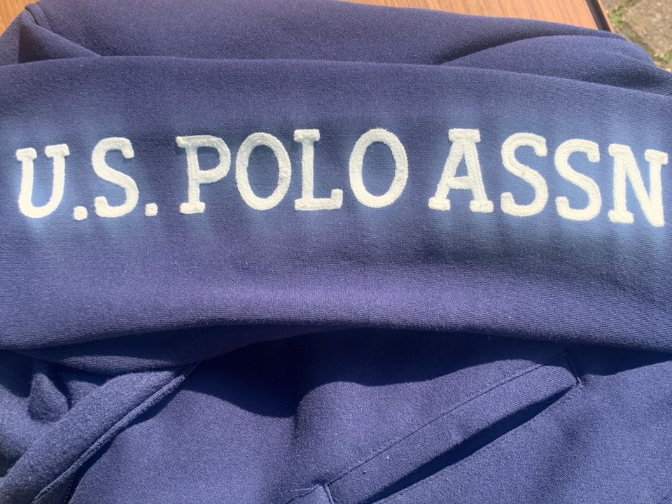 U.S. Polo Assn. Sweat Jacke Herren blau Full Zipper Luxus Größe L in Rodalben