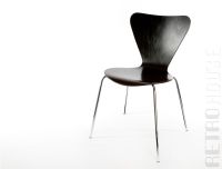 Stylischer Holz-Stuhl in schwarz + verchromten Stahlrohrbeinen Schleswig-Holstein - Lübeck Vorschau