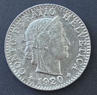 20 Rappen 1920 Schweiz Swiss Münze Coin Moneda Münzsammlung Helve Bayern - Eggenfelden Vorschau