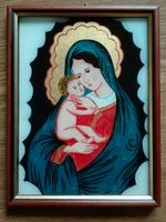 Hinterglasmalerei Maria mit Kind, 24 Karat Blattgold verwendet Bayern - Teisendorf Vorschau