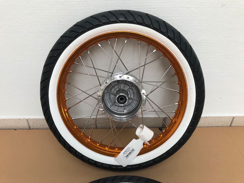 Simson S50 S51 Schwalbe Komplettrad Vorn Hinten Alufelge Orange * in Calbe (Saale)