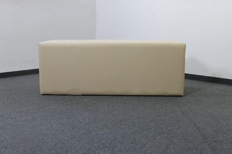 Hocker Kunstleder beige 120 cm, Sitzbank ohne Rückenlehne günstig in Ebersdorf