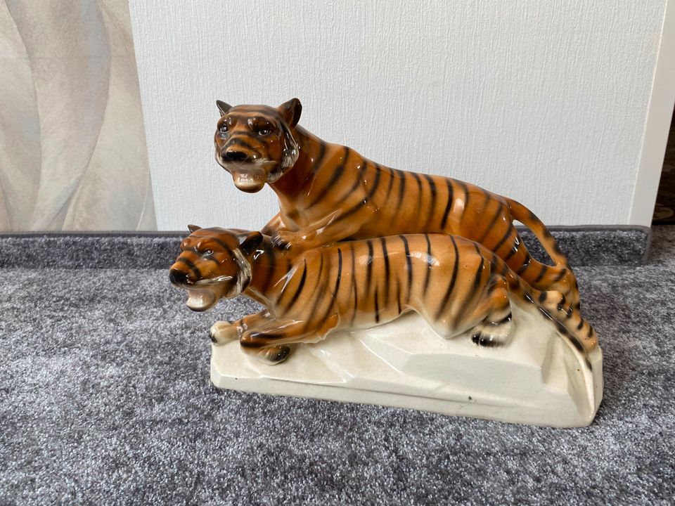 Tigerpaar  Porzellan sehr guter Zustand in Elxleben an der Gera