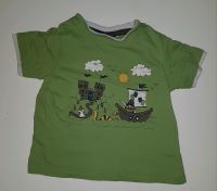 Grünes T-Shirt (Gr. 86/92) v. lupilu m. Pirat/Ritterburg. Nordrhein-Westfalen - Dinslaken Vorschau