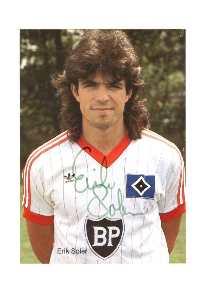 Autogrammkarte "ERIK SOLER" , HSV , Saison 1984/85 in Hamburg