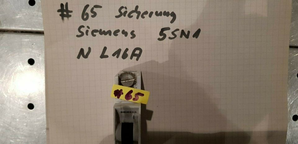 1 St. Siemens 5 SN1 NL 16 Sicherungsautomat L 16A 380V #65o in Nürtingen