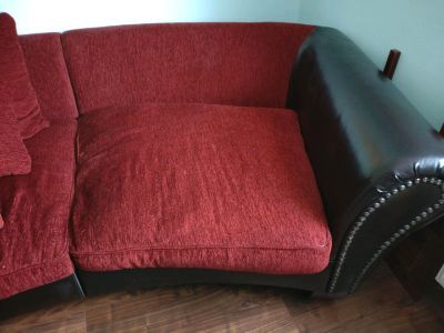 Couch Mega Sofa Rot Braun gebraucht, breite Sitzfläche in Heilbronn