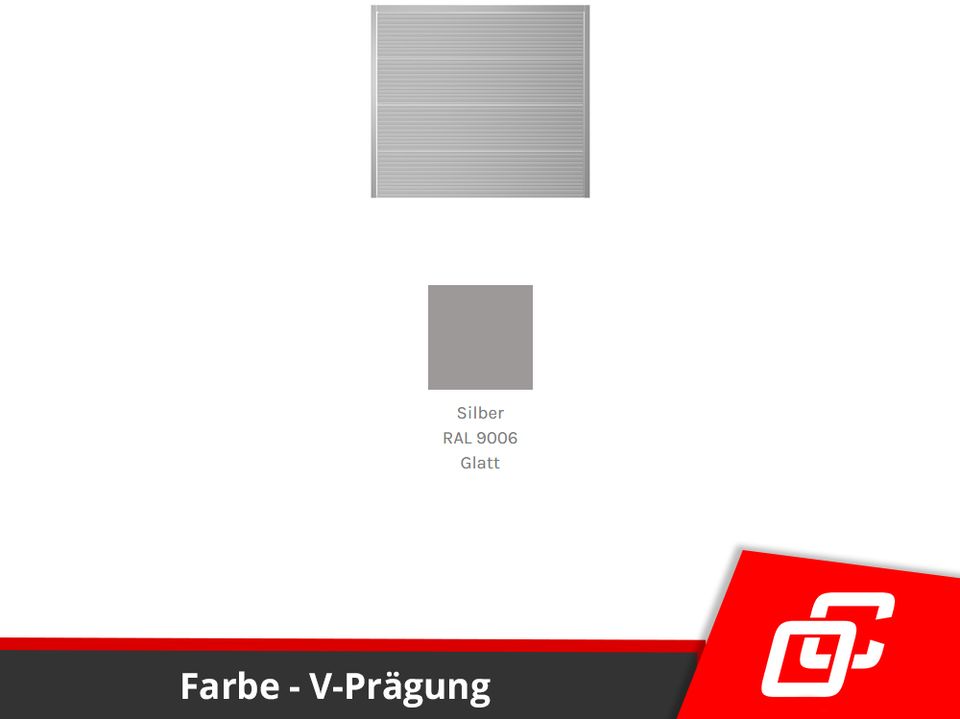 KOSTENLOSE VERSAND Silber Sektionaltor nach Maß Tor 2750 x 2250 mm Schiwngtor Segmenttor für Garage Carport Kipptor aus Polen optional mit Tür Antrieb Fenster - GARAGENTOR KONFIGURATOR in Görlitz