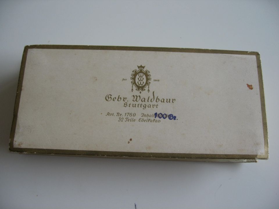 Waldbaur Katzenzungen Antik Schachtel Reklame Werbung Schokolade in Würzburg