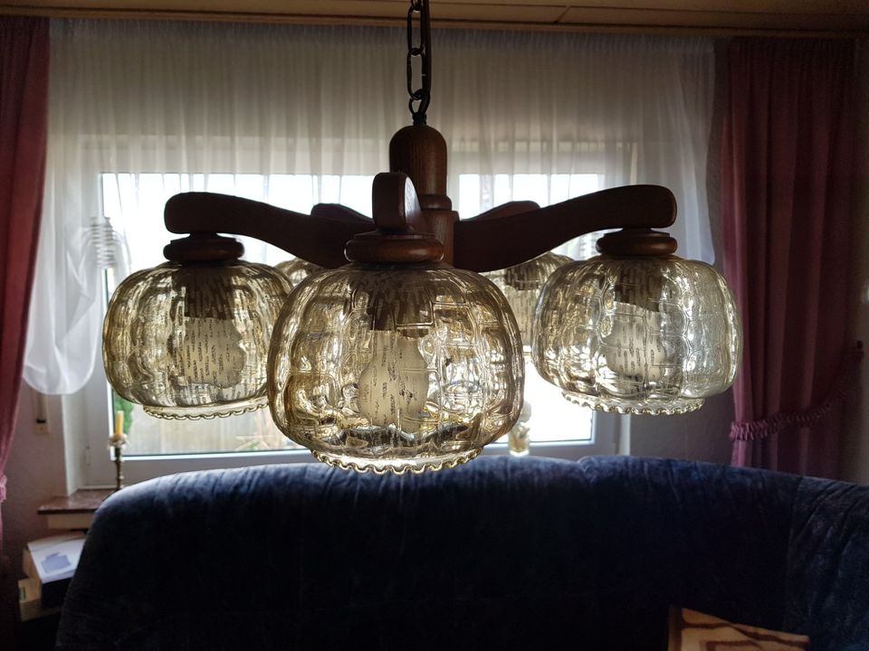 Lampe Eiche massiv mit Wandlampe in Büren