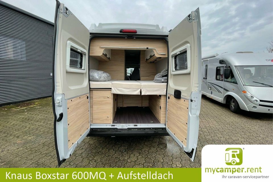 2024 Deluxe Familien Kastenwagen mit Aufstelldach mieten - Weinsberg CaraBus 600MQ Automatik Solar Autark 150L Kühlschrank mit AHK Anhängerkupplung Fahrradträger in Kerken