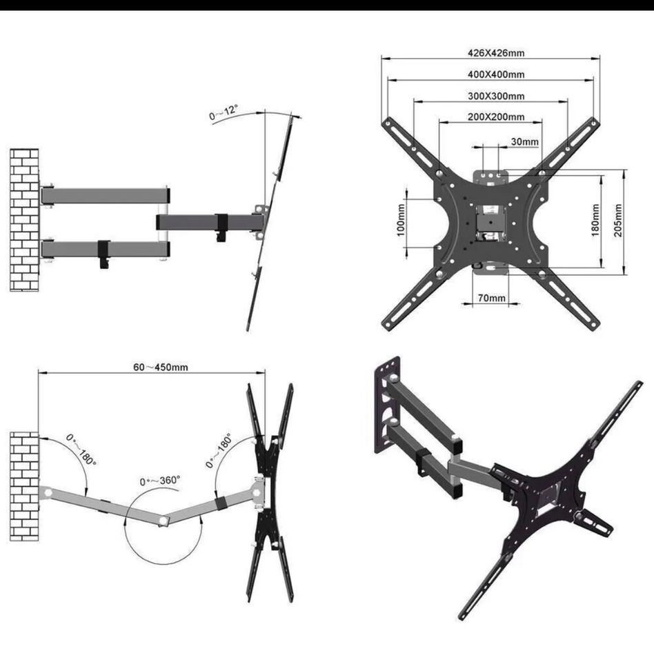 TV Wandhalterung 32-86 Zoll Schwenkbar Neigbar Neu OVP in Paderborn