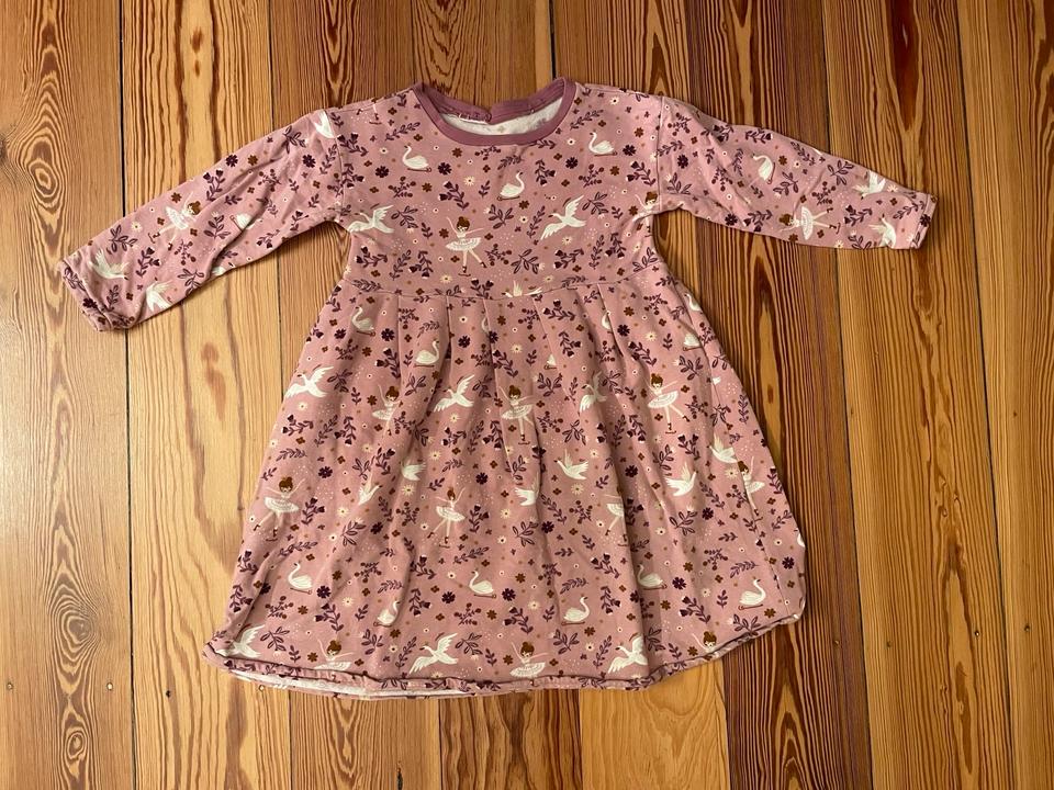 Jersey Kleid Mädchen Rosa Ballerina Schwan 98/104 Handmade in Hamburg