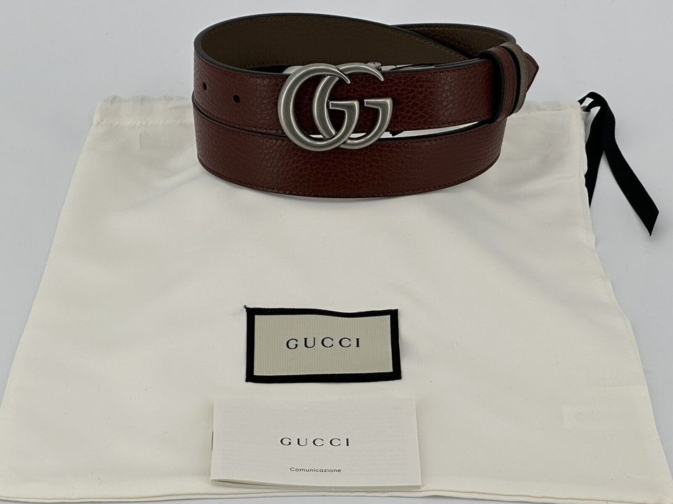 Neu Original Gucci 2-Seitige Leder Gürtel Damen Herren Große-90cm in Hannover