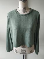 Pull&Bear Strickpullover Pullover grün salbei M Strick Crop Kurz Bayern - Breitengüßbach Vorschau