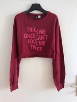 H&M Divided Sweatshirt Pullover - XS 34 cropped kurz weinrot pink Hessen - Rödermark Vorschau