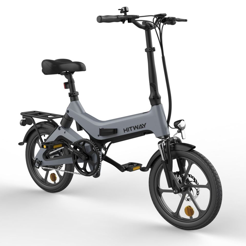 Fachhändler: HITWAY BK2 16" 7,8Ah E-Bike Klapprad GRAU -50km NEU in Mönchengladbach