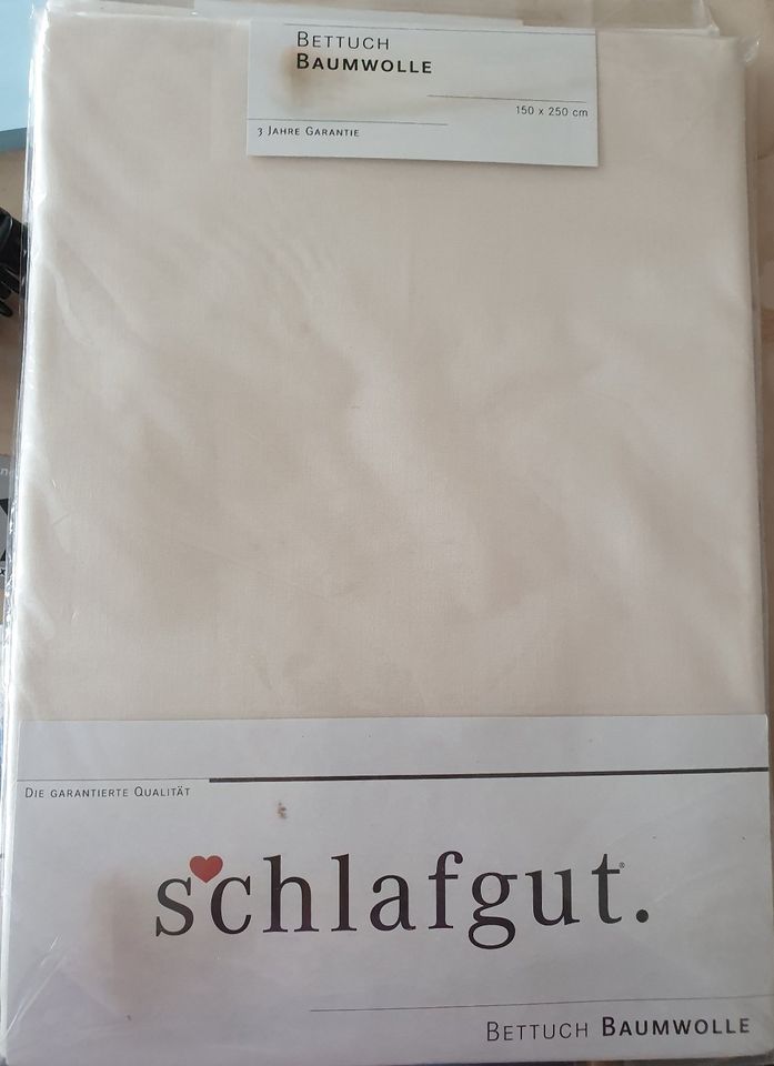 2 Orig. verpackte Betttücher von Schlafgut 150x250 cm in Goldbach