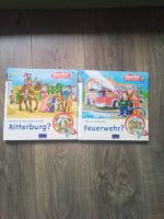 2x Cleverlino Feuerwehr Ritterburg Sachbuch Kinder Baden-Württemberg - Winterlingen Vorschau