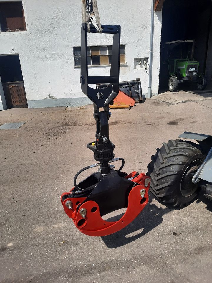 Holzgreifer Holzzangen Forstgreifer Rückezange Minibagger Yanmar in Stetten