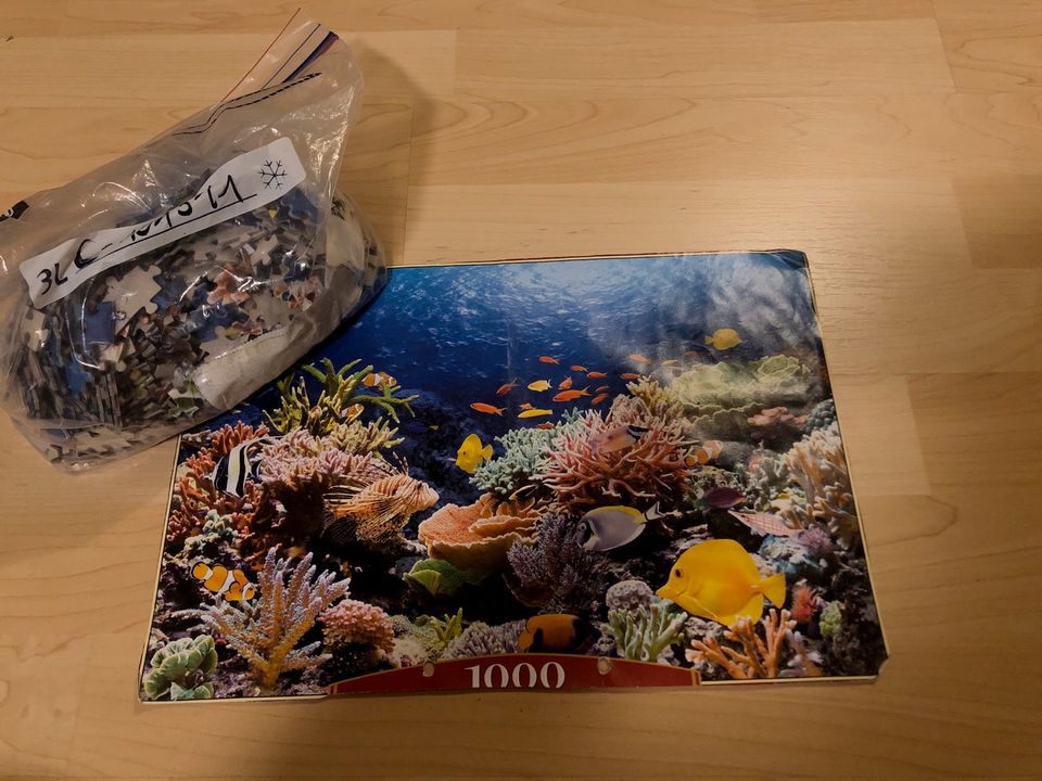 1000 Puzzle Unterwasserwelt (3 Teile fehlen) in Braunlage