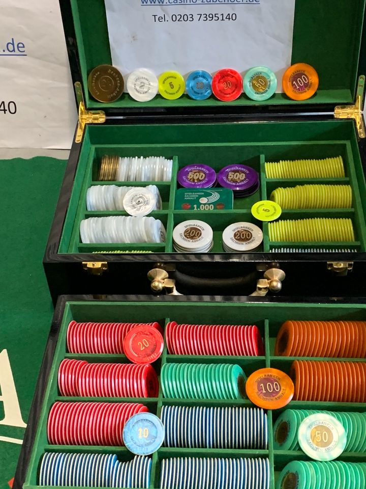 Pokerkoffer Pokerset Pokerchips keramik Clay kaufen in Duisburg