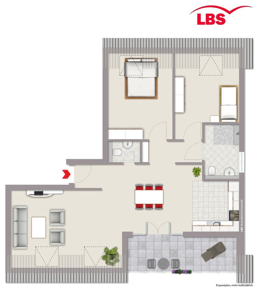 Neubau-Barrierefreie 2,5 Zimmer Etagen-Wohnung mit Balkon und Aufzug in Oberhausen