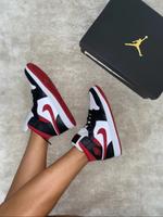 Air Jordan 1 Mid Gym Red Black White Wandsbek - Hamburg Bramfeld Vorschau