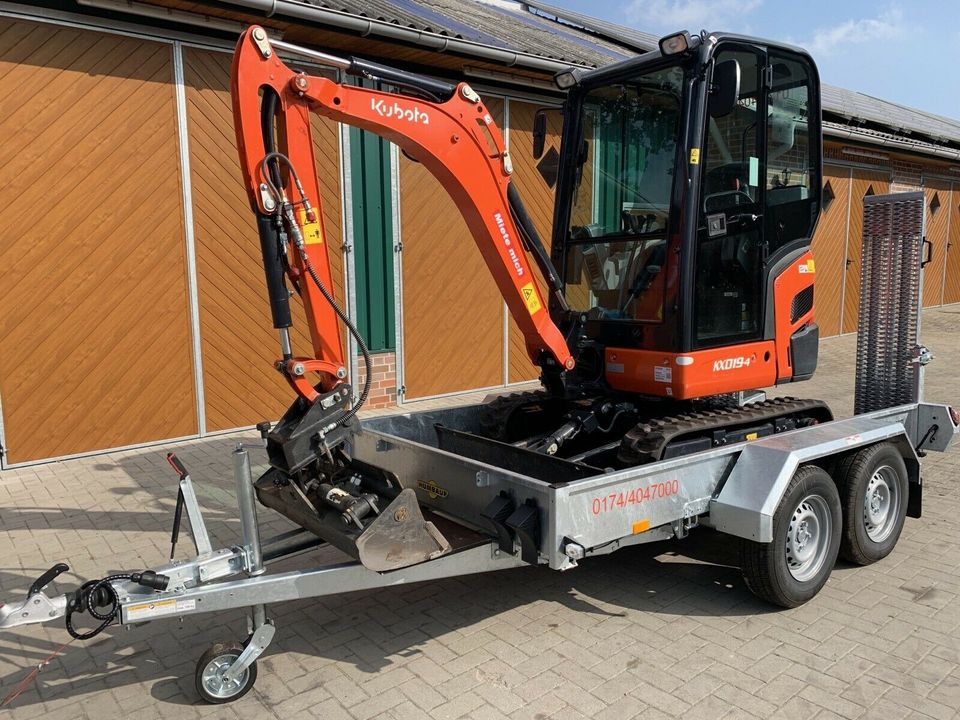 Minibagger, Kubota KX019-4, Mieten/Leihen in Esterwegen