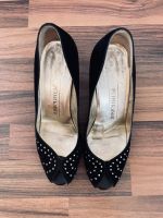 Schwarze Strass Glitzer Pumps peeptoes von Peter Kaiser Stuttgart - Botnang Vorschau