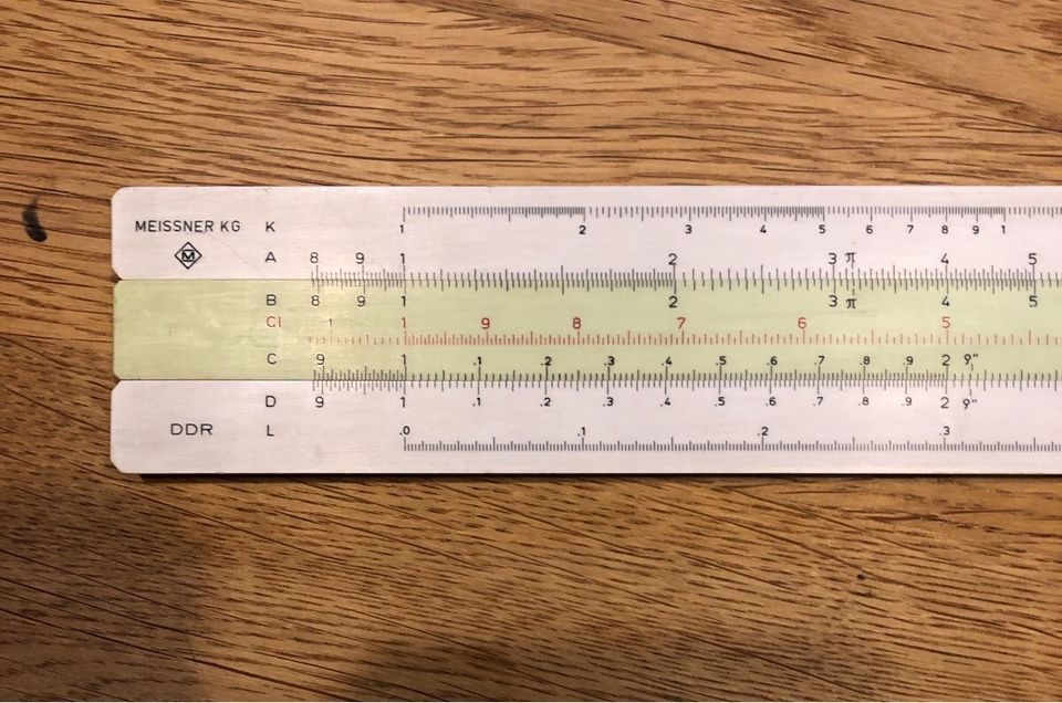 Rechenschieber, DDR, Meissner KG, Duplex in Gornau