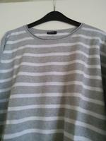 Pullover, hellgrau/weiß gestreift, Gr. XL, Baumwolle, Laura T cla Nordrhein-Westfalen - Ense Vorschau