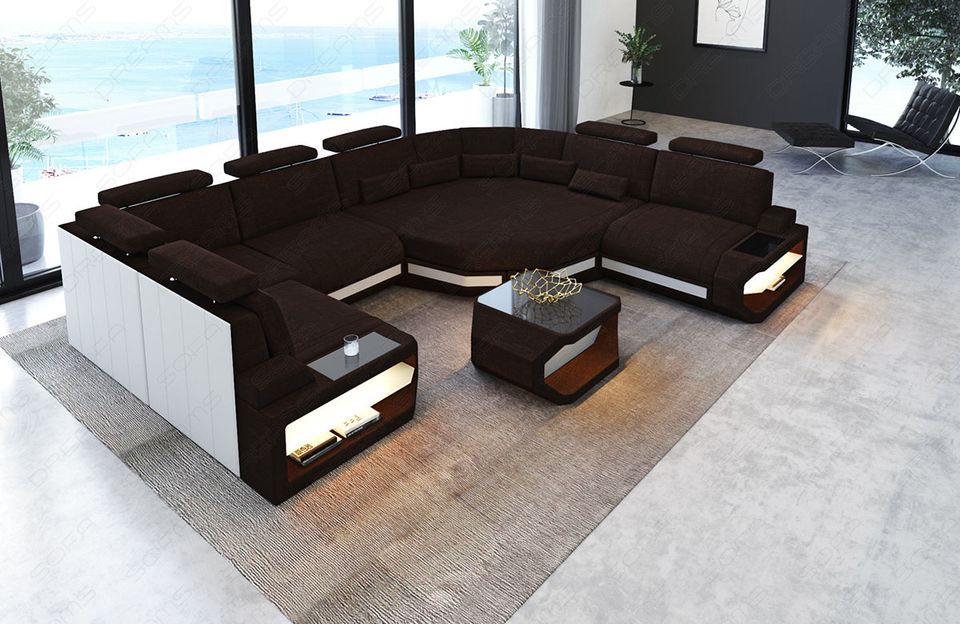 Polster Sofa Wohnlandschaft Asti Mini mit Relaxecke und USB-Port in Berlin