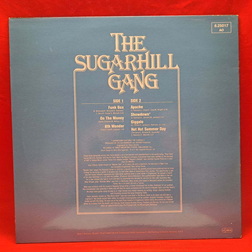 ‼️ Sugarhill Gang ‼️ Funk-Soul-Hip Hop *LP*Vinyl*U255 in Renchen