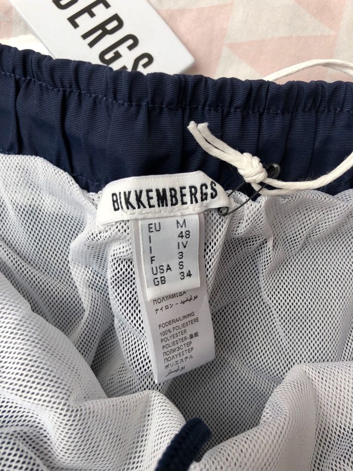 Bikkembergs Hose zum Baden Short Badeshort Größe M blau neu mit E in Kinderhaus