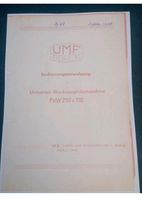 Bedienungsanleitung Ruhla UMF FUW 250 x 710 Thiel Duplex WMW Sachsen - Reimersgrün Vorschau