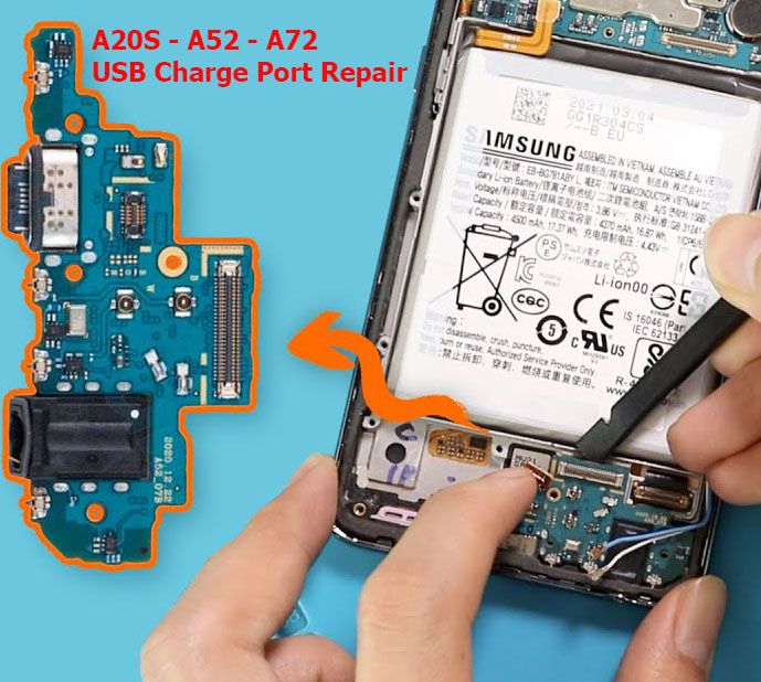 Samsung Galaxy A20S A52 A72 USB Ladebuchse Connector Reparatur in Göttingen