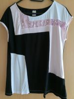 Damen T-Shirt weiß schwarz rosa Pailetten 40 Sachsen - Zschorlau Vorschau