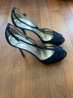 Escada Peeptoes Satin Navy 38 Bayern - Germering Vorschau