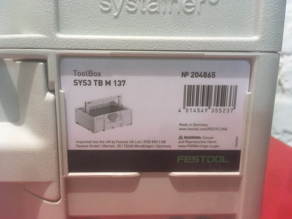 Festool Systainer SYS3 TB M 137 in Düsseldorf