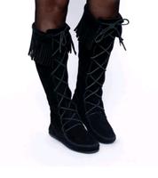 Minnetonka Mokassins Stiefel Fransen schwarz Hippie ibiza Boho Frankfurt am Main - Hausen i. Frankfurt a. Main Vorschau
