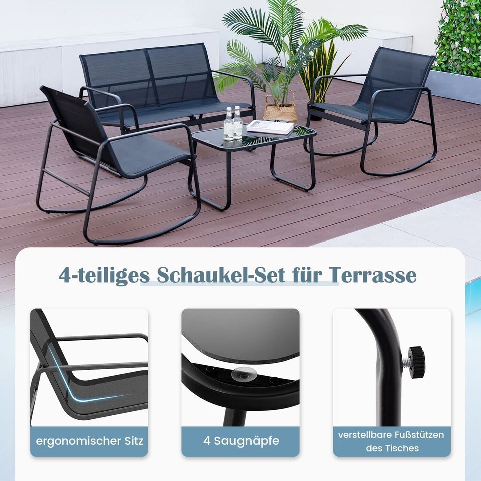 Gartenmöbel Set Terrassenmöbel Schaukelstühle Bank Tisch Möbel in Weilburg