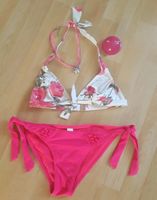 Bikini Hose, Oberteil Ensored, Blüten/ pink, Schleifenbänder, S Brandenburg - Templin Vorschau