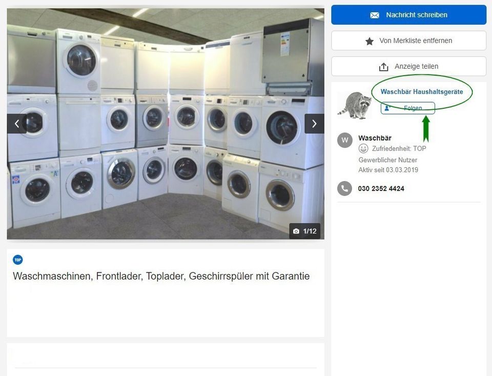 Waschmaschinen, Frontlader, Toplader, Geschirrspüler mit Garantie in Berlin