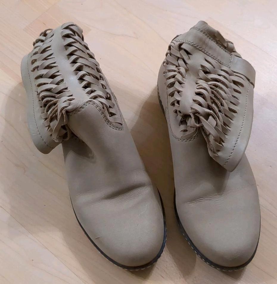 Stiefeletten Damen beige ungefüttert Spm shoes&boots Gr.37 in Sandhausen