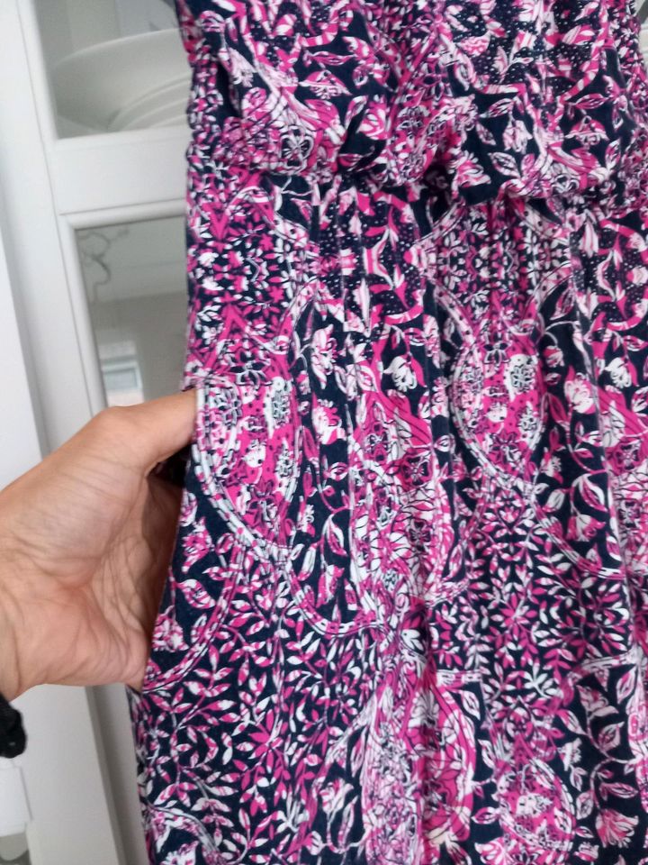 ❤️ MAXIKLEID Gr. 36/ 38, Pink/ Dunkelblau, Kofferkleid in Hannover