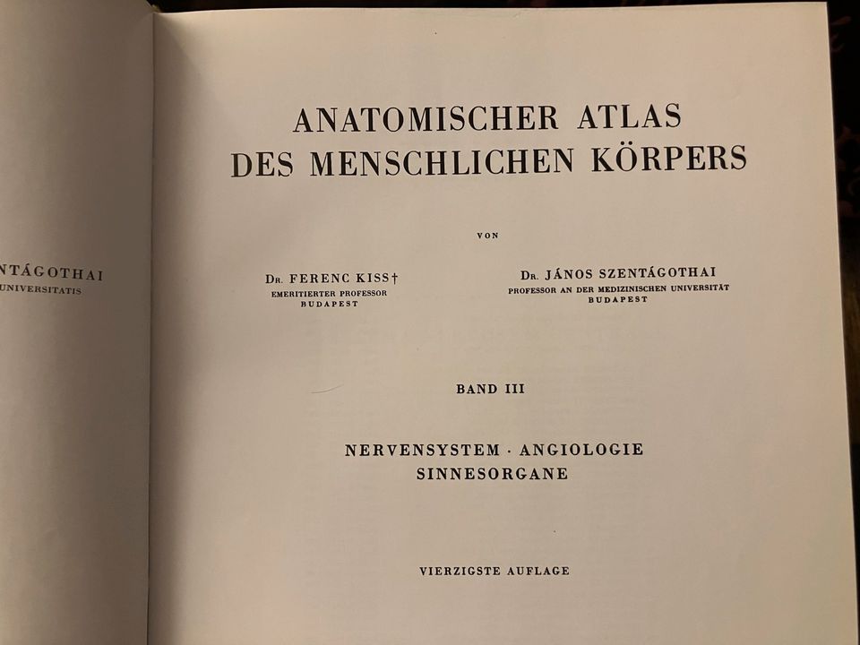 Anatomischer Atlas des menschlichen Körpers | Band 1-3 | 1971 in Köln